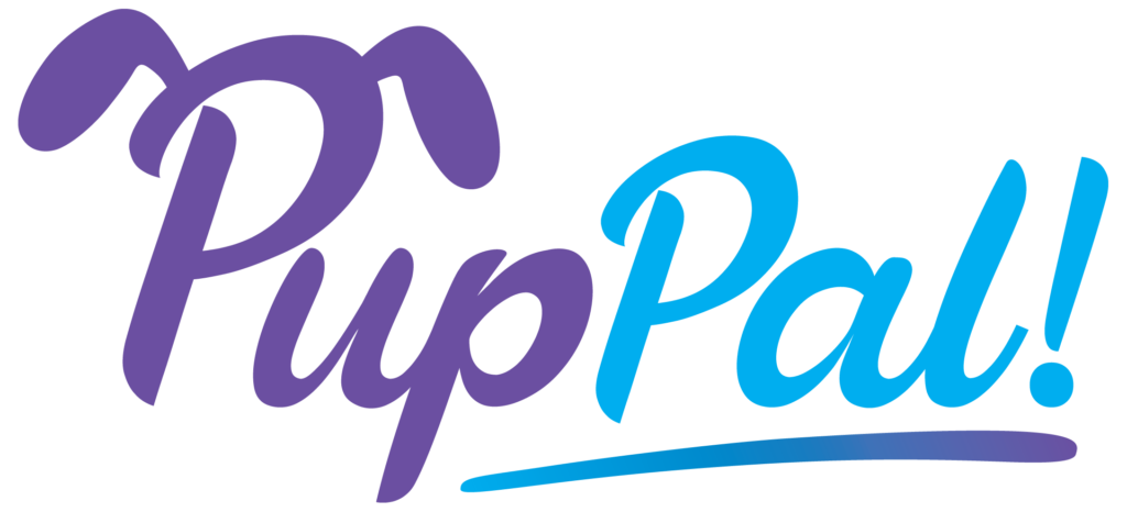 Logo: Purple and blue gradient text that reads, "PupPal!"