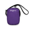 A purple utility crossbody bag with the Dogs Inc logo centered above the back pocket.