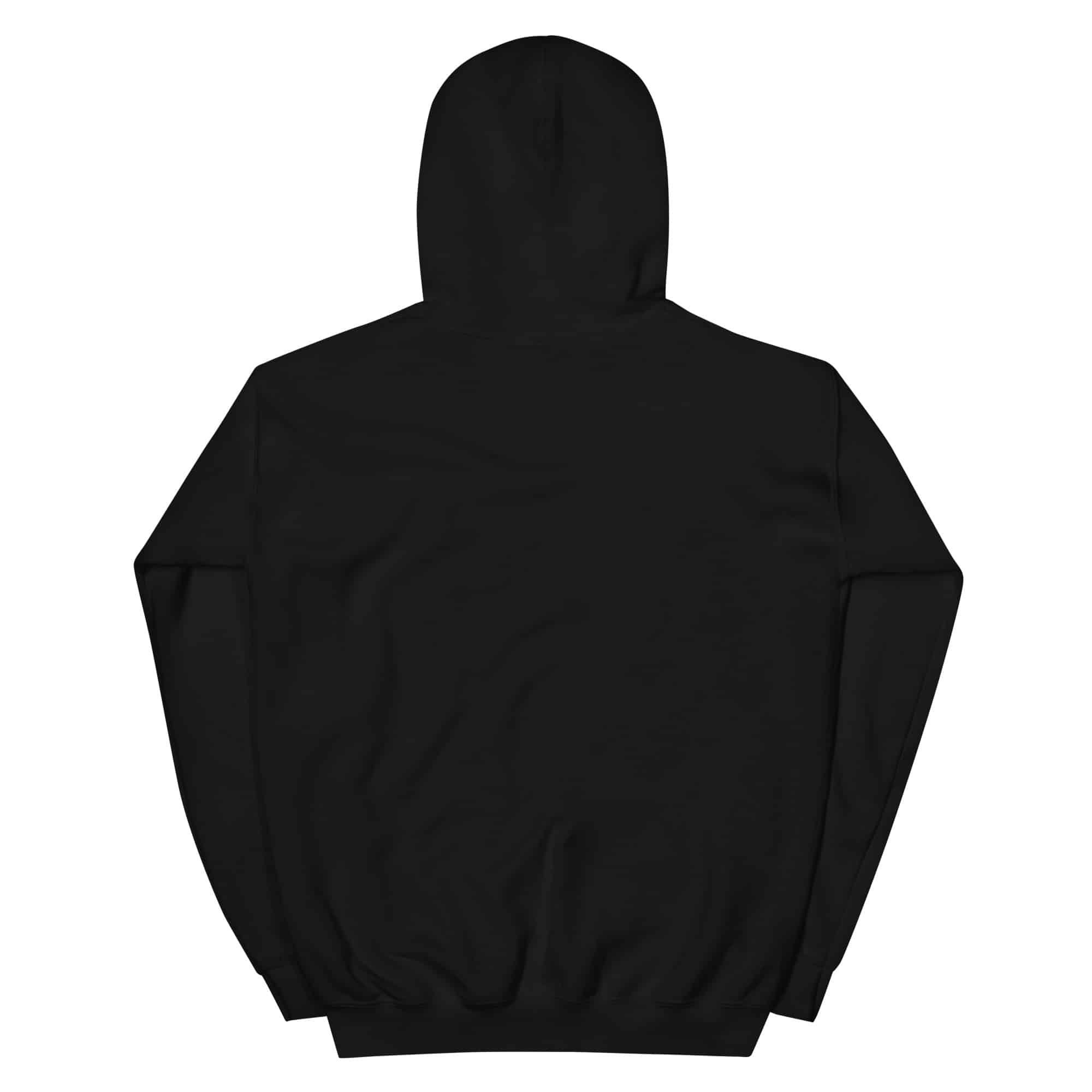 A black hooded sweatshirt.